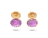Pietre Collection 18K Gold, Citrine, Amethyst And Smoky Topaz Bonbon Earring - Nado's Jewellery