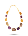 Pietre Collection 18K Gold, Citrine, Amethyst And Smoky Topaz Bonbon Necklace - Nado's Jewellery