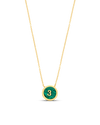 Tesoro Collection 18K Gold Malachite Numero Fortunato Three Necklace - Nado's Jewellery