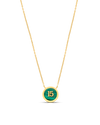 Tesoro Collection 18K Gold Malachite Numero Fortunato Three Necklace - Nado's Jewellery