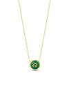 Tesoro Collection 18K Gold Malachite Numero Fortunato Three Necklace - Nado's Jewellery