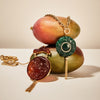 Diamanti Collection 18K Gold Diamonds & Two-Tier Red Agate Tassle Pendant - Nado's Jewellery