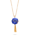 Diamenti Collection 18K Gold Pendente Horas Blu Agata Con Diamanti - Nado's Jewellery