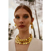 Perle Collection 21K Gold Double Cashew Una Baroque Pearl Drop Earrings - Nado's Jewellery