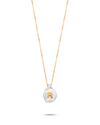 Perle Collection 18K Gold Initial Letter Pearl Pendant Necklace