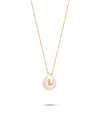 Perle Collection 18K Gold Initial Letter Pearl Pendant Necklace
