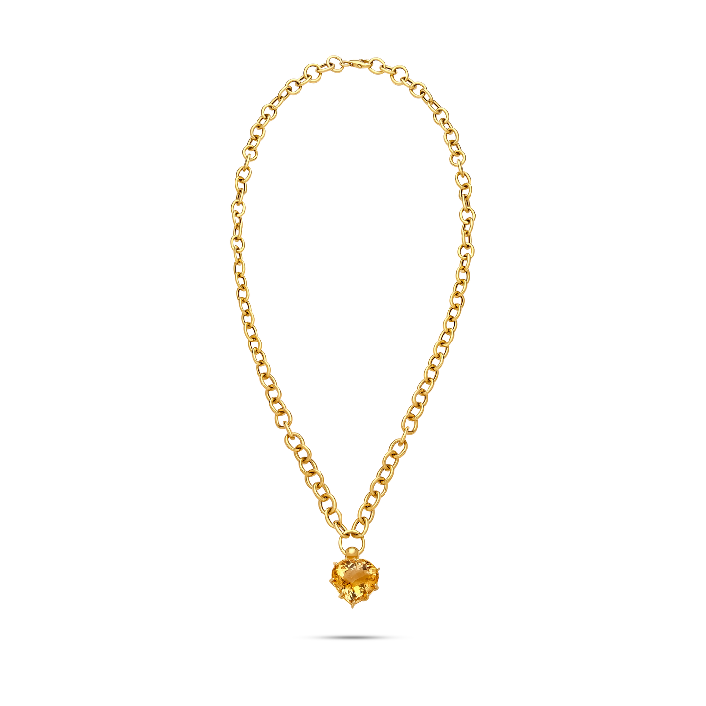 Pietre Collection 18K Gold Heart Drop Necklace - Nado's Jewellery