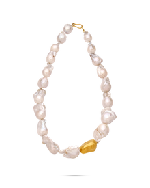  PERLE COLLECTION 21K GOLD SEA PEARL NECKLACE