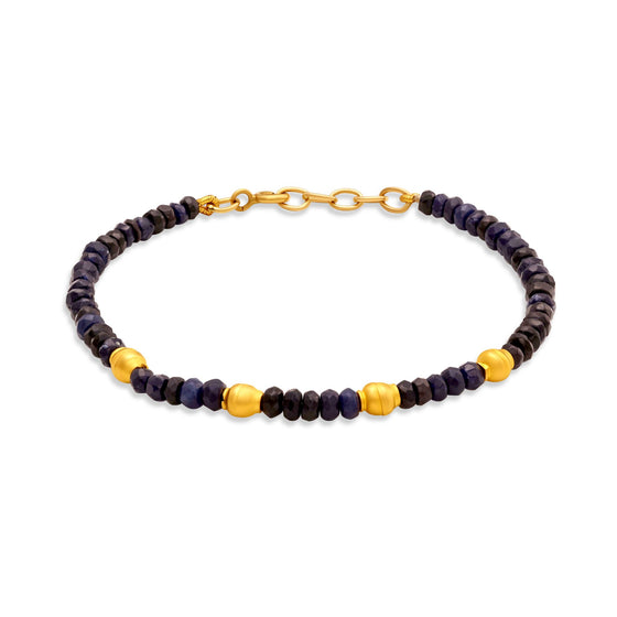 Pietre Collection Precious Stones 21K Gold Beaded Bracelet