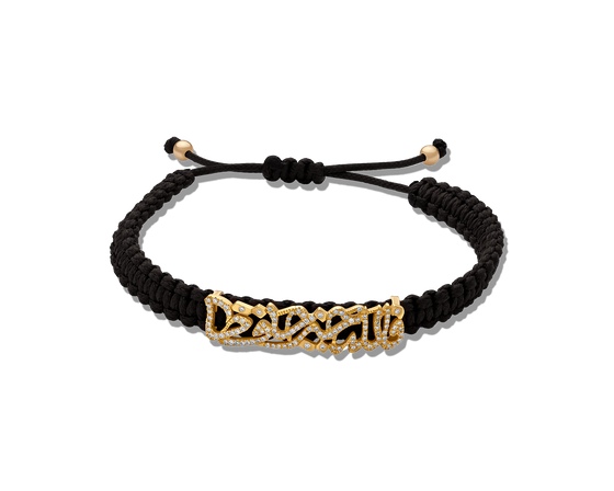 Diamanti Collection 21K Gold & Diamonds Calligraphy Mesh Bracelet