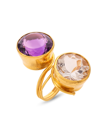  Pietre Collection 21K Gold & Citrine & Amethyst Sorelle Ring