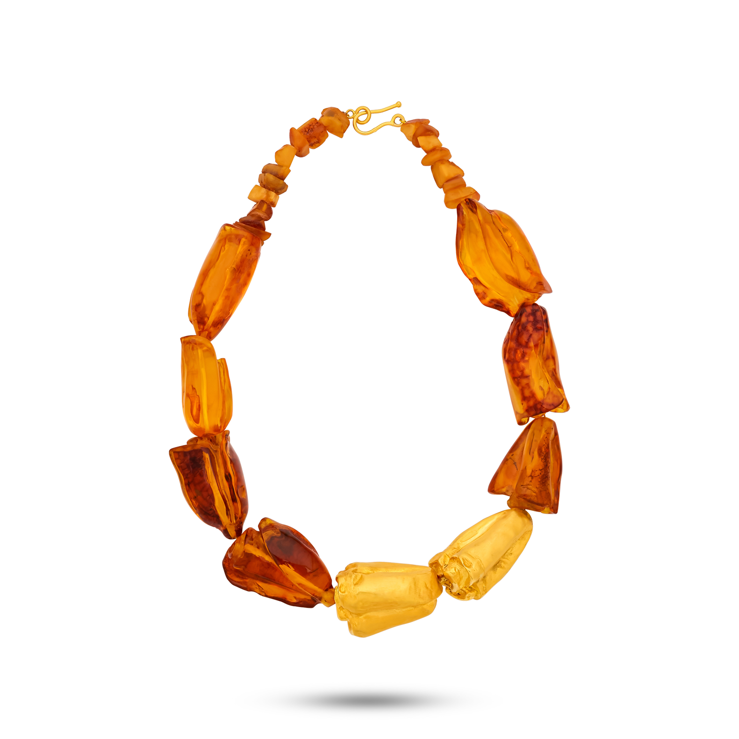 Pietre Collection 21K Gold Amber Necklace Irregolare - Nado's Jewellery