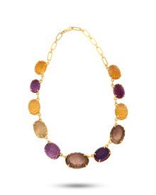  Pietre Collection 18k Gold, Citrine, Amethyst and Smoky Topaz Bonbon Necklace