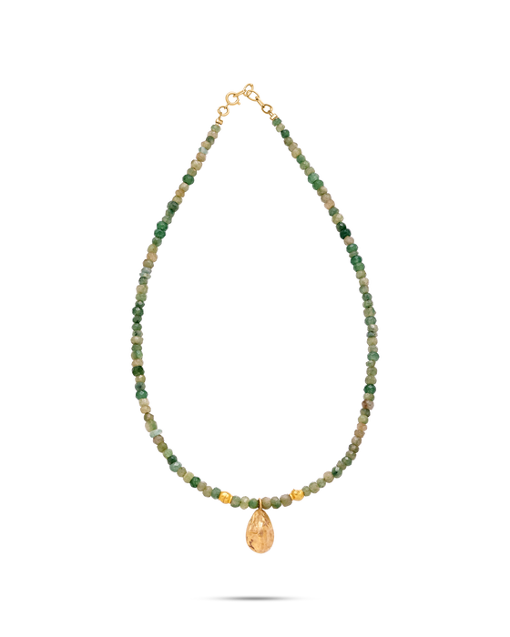 Mini Nado's 18K Gold Cardamom Jade Choker