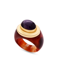  Pietre Collection 18K Gold Sfera Agate Ring