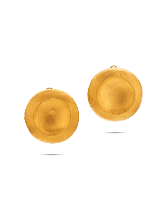 Tesoro Collection 21k Gold Round Table Earrings