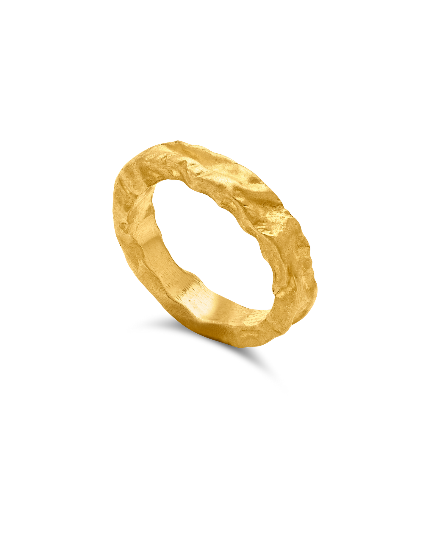 Tesoro Collection Ring 21K Gold Media Wedding Band - Nado's Jewellery