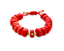  Pietre Collection 21K Gold Corallo Rosso Bracelet