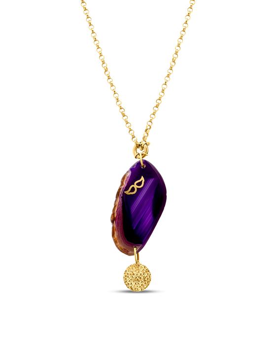 Pietre Collection 18K Gold Viola Amethyst Necklace