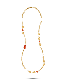  PIETRE COLLECTION  21K GOLD CORAL NECKLACE