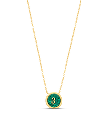  Tesoro Collection 18K Gold Malachite Numero Fortunato Three Necklace