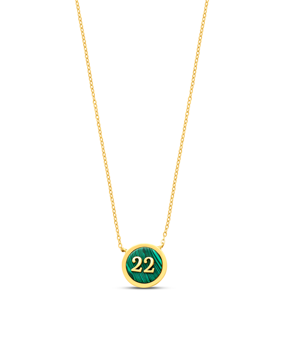 Tesoro Collection 18K Gold Malachite Numero Fortunato Three Necklace