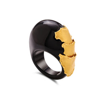  Bordi Collection 21K Gold Abstract Onyx Ring