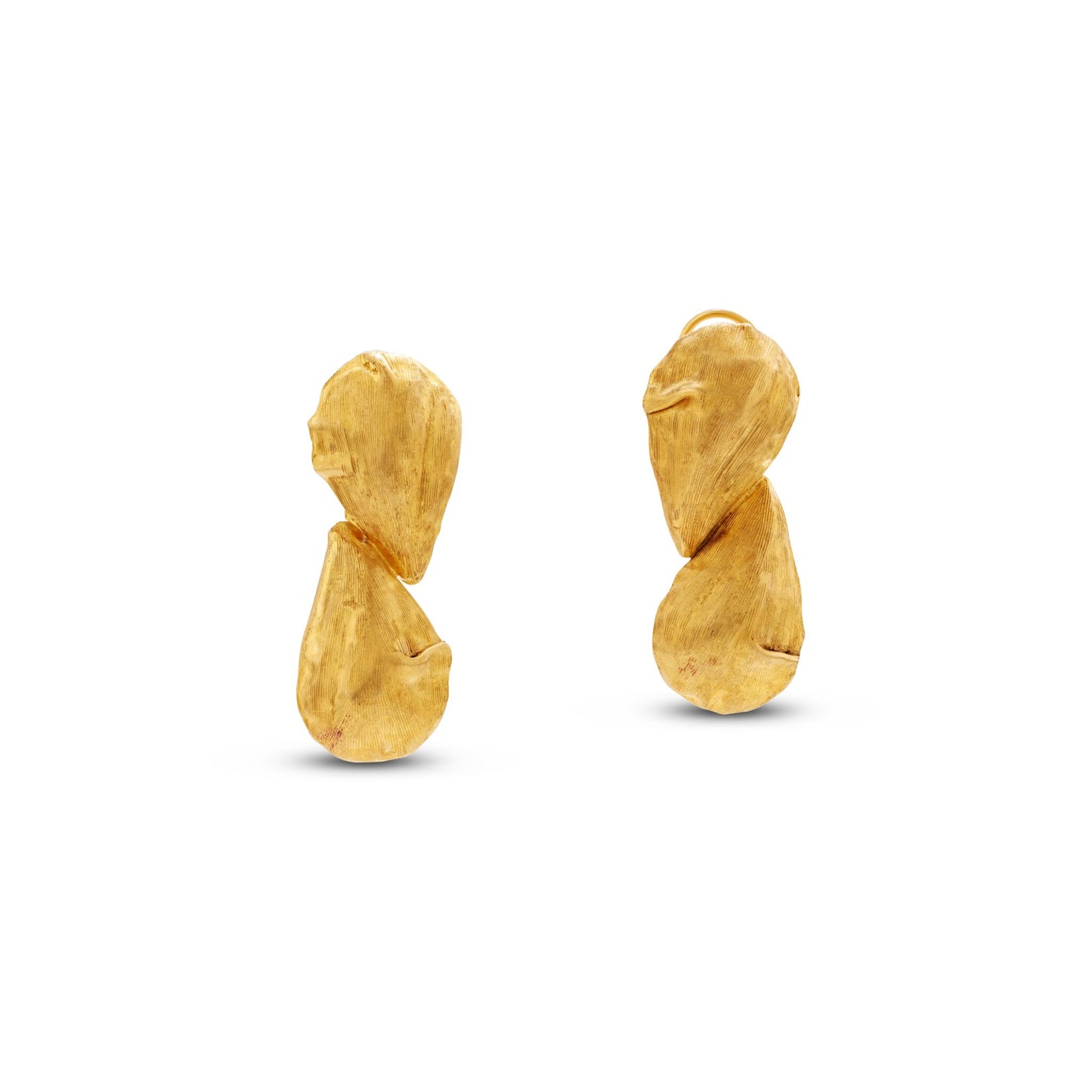 Noccioline Collection 21K Gold Double Cardamom Earrings - Nado's Jewellery