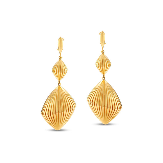 Tesoro Collection 18K Gold Irregular Rounds Drop Earrings