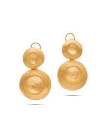  Tesoro Collection 21K Gold Pulsante Media Earrings