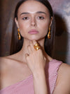 Pietre Collection 21K Gold Citrine Teardrop Earrings