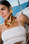 Pietre Collection 21K Gold & Mastic Grande Perline Bead Necklace