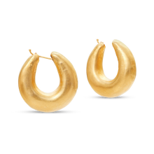  21K Gold Chunky Crescent Earrings