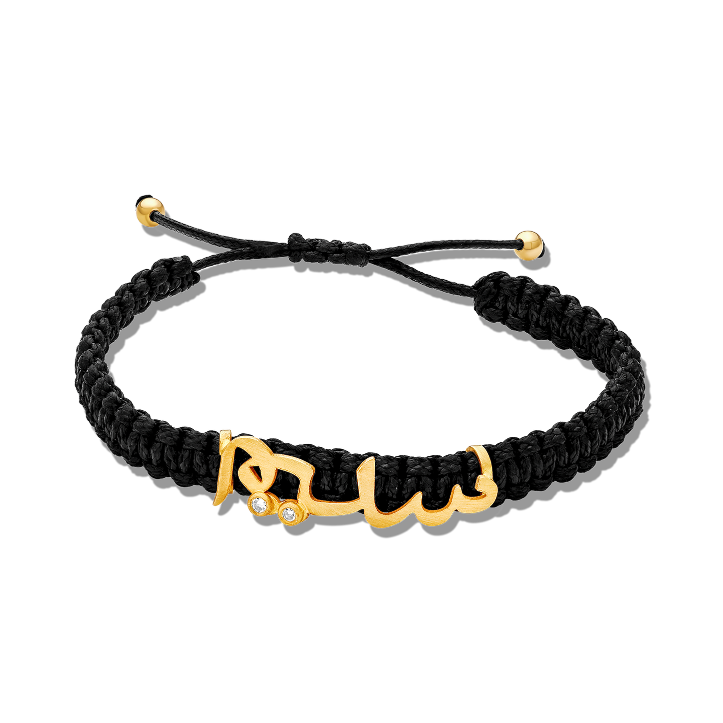 21K Gold & Diamond Calligraphy Corded Bracelet - Nado's Jewellery