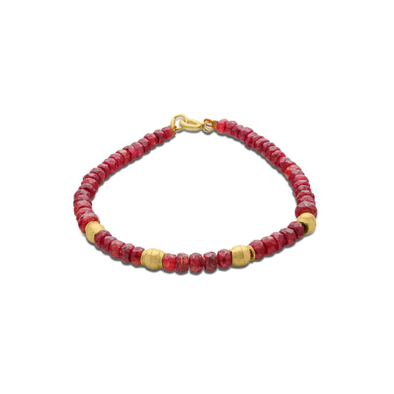 Pietre Collection Precious Stones 21K Gold Beaded Bracelet