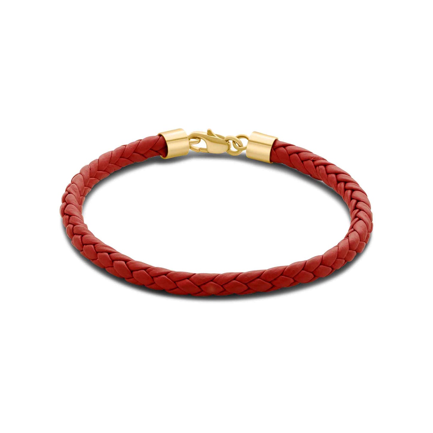 Terra Collection 18K Gold Braided Leather Bracelet Media - Nado's Jewellery