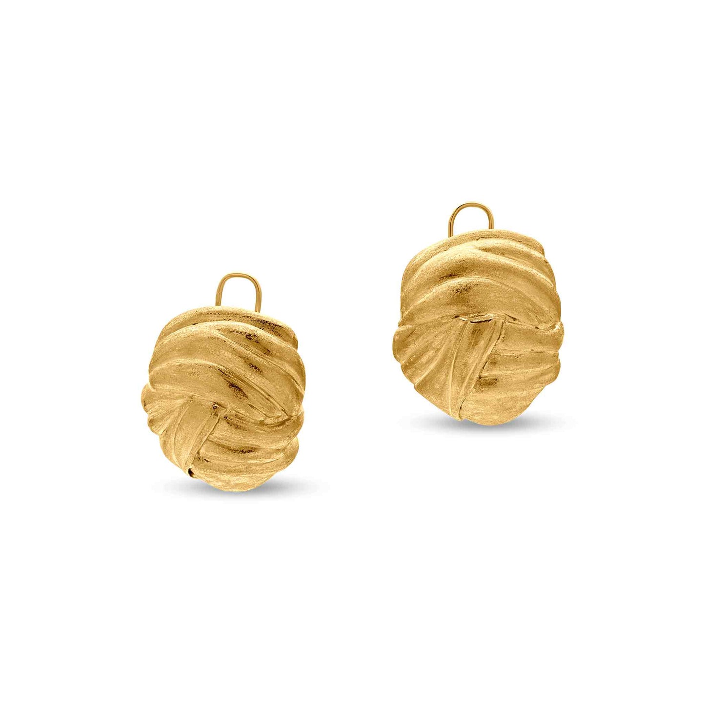 Tesoro Collection 18K Gold Brush Stroke Inspired Earrings - Nado's Jewellery