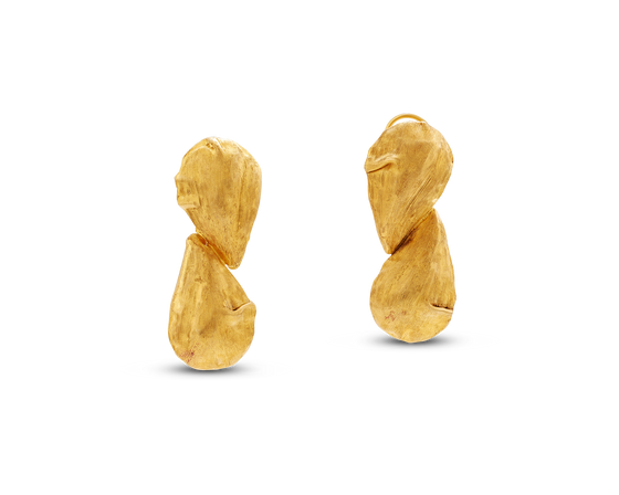 21K Gold Irregular Rounds Earrings
