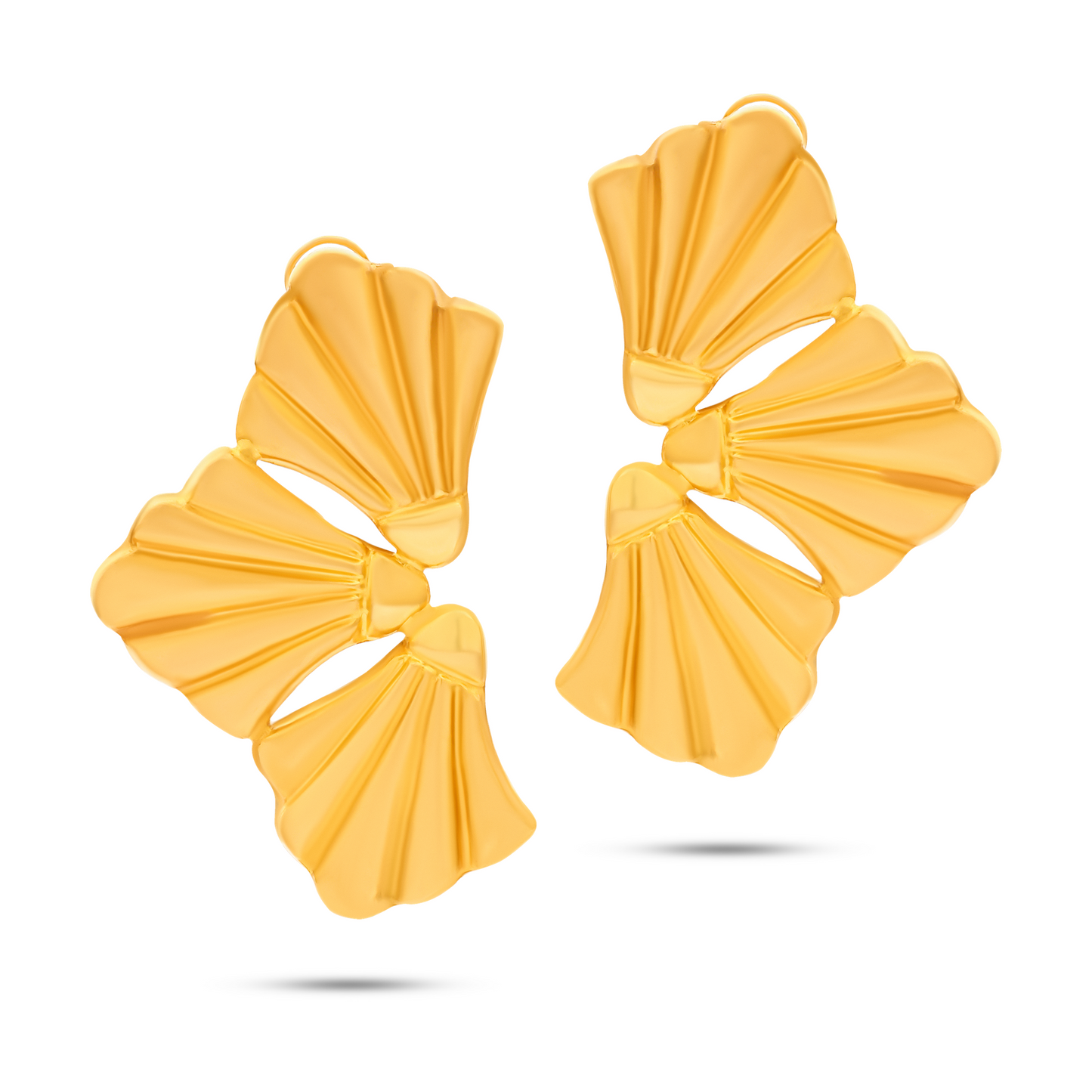Lotus Collection Gold Lotus Fioritura Earrings - Nado's Jewellery