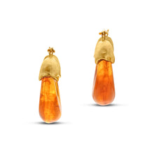  Pietre Collection 21K Gold Agate Hoop Earrings