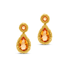  Pietre Collection 21K Gold Citrine Teardrop Earrings