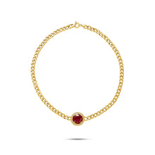  Diamanti Collection 21K Gold, Ruby & Diamonds Curb Link Choker