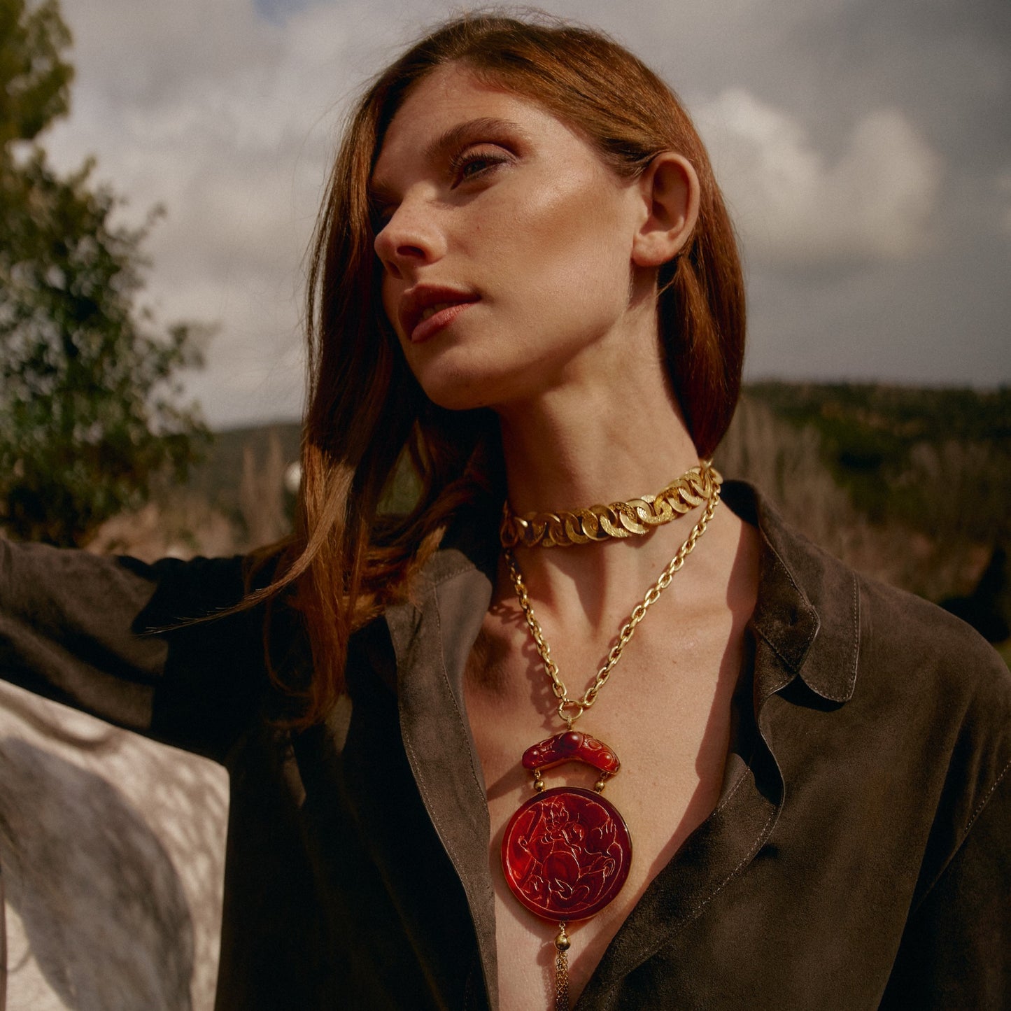 Tesoro Collection 21K Gold Chain-Link Necklace - Nado's Jewellery