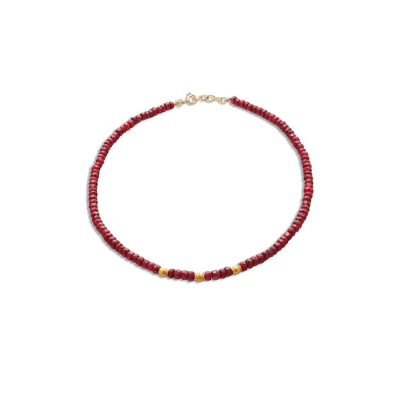 Pietre Collection Precious Stones & 18K Gold Beads Trio Choker