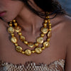 Tesoro Collection 21K Gold Two-Tier Multi-Sized Termes Collier