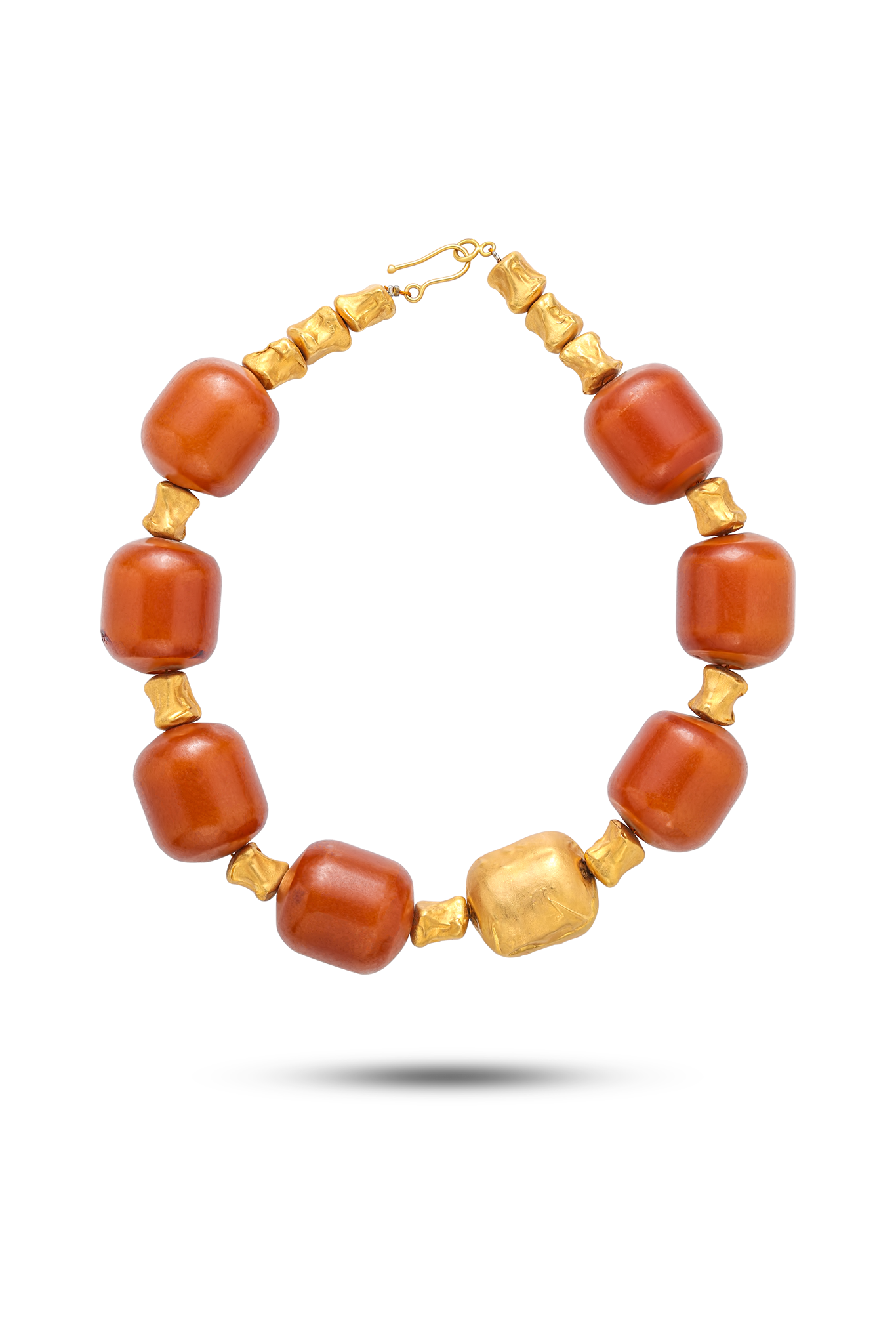 Pietre Collection 21K Mastic & 21K Gold Grande Perline Bead Necklace - Nado's Jewellery