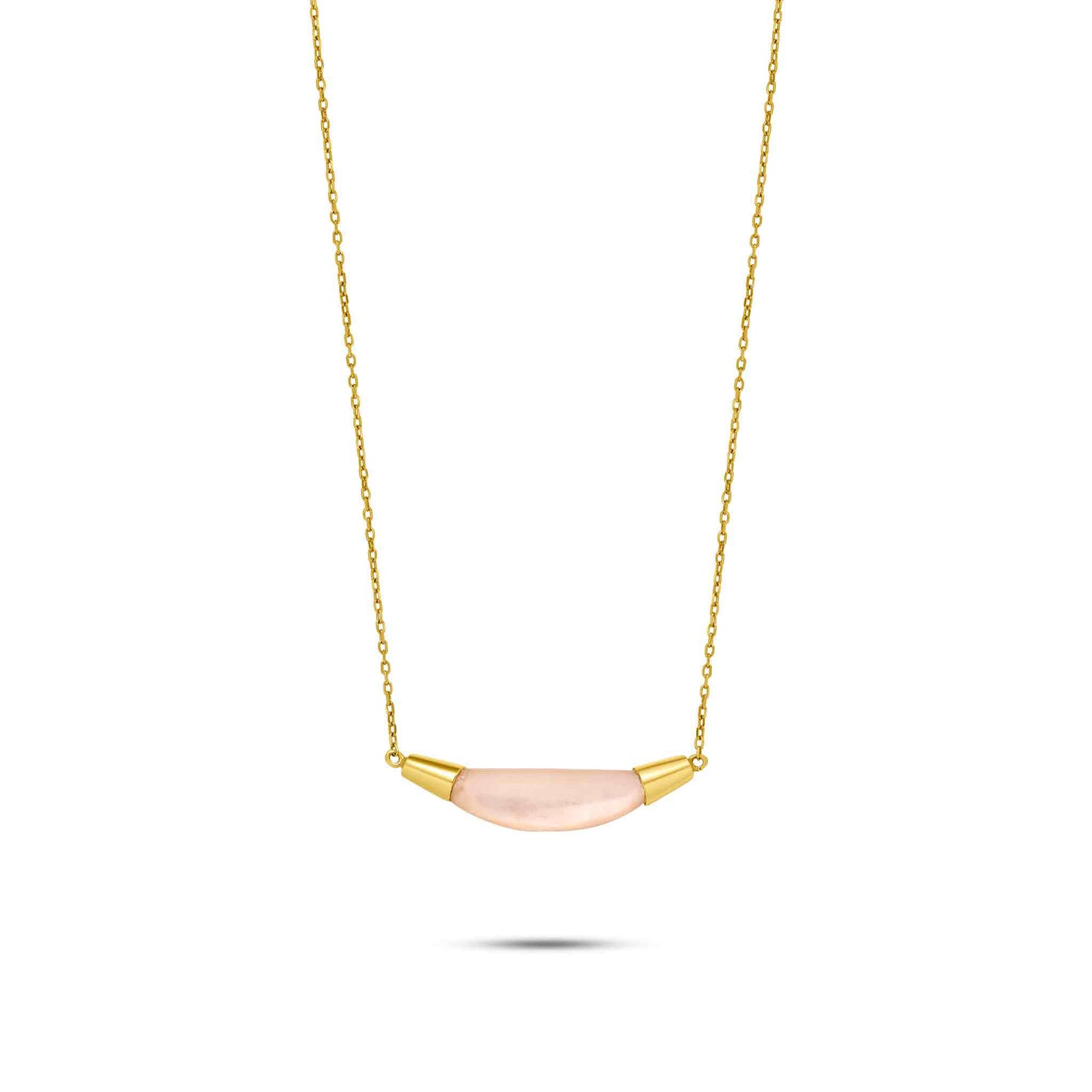Pietre Collection 18K Gold Horizontal Mother Of Pearl Necklace - Nado's Jewellery