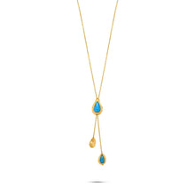  Turchese Collection 18K Gold Turquoise Cardamon Bolero Necklace