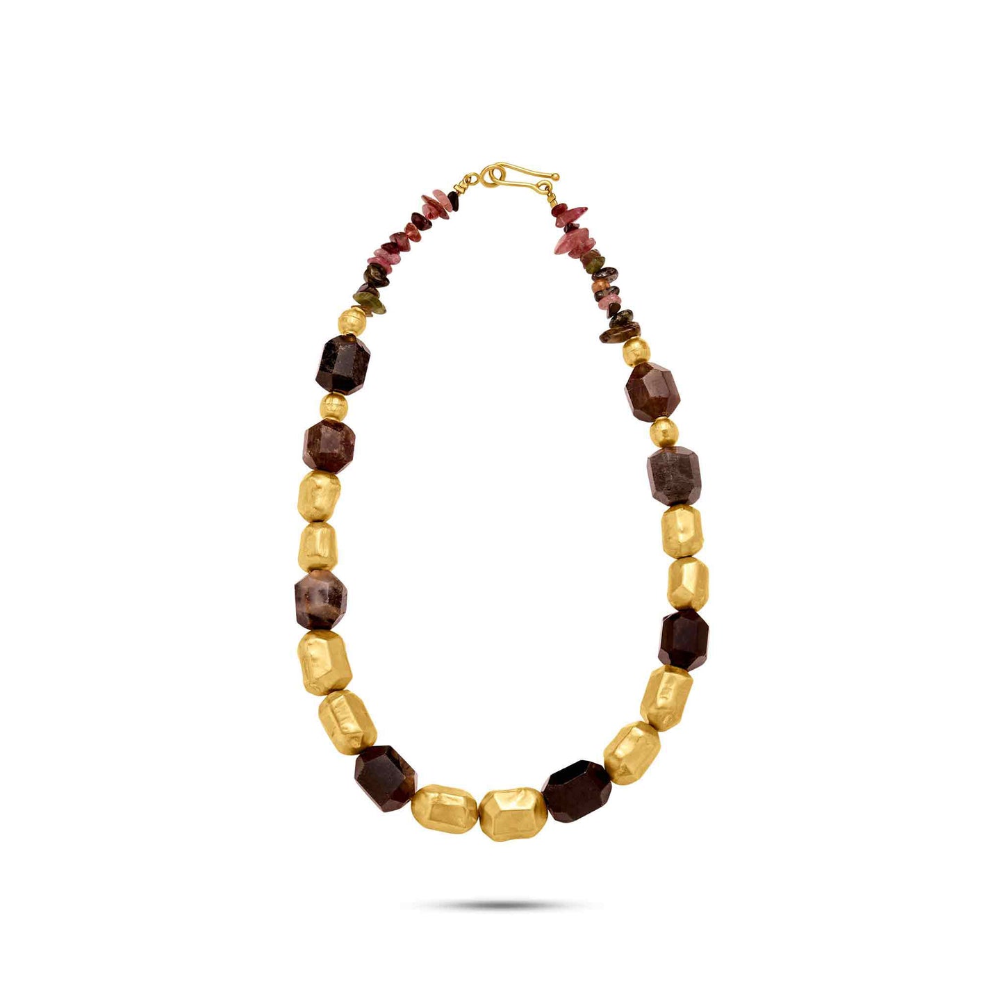 Pietre Collection 21K Gold & Tourmaline Abb Media Necklace - Nado's Jewellery