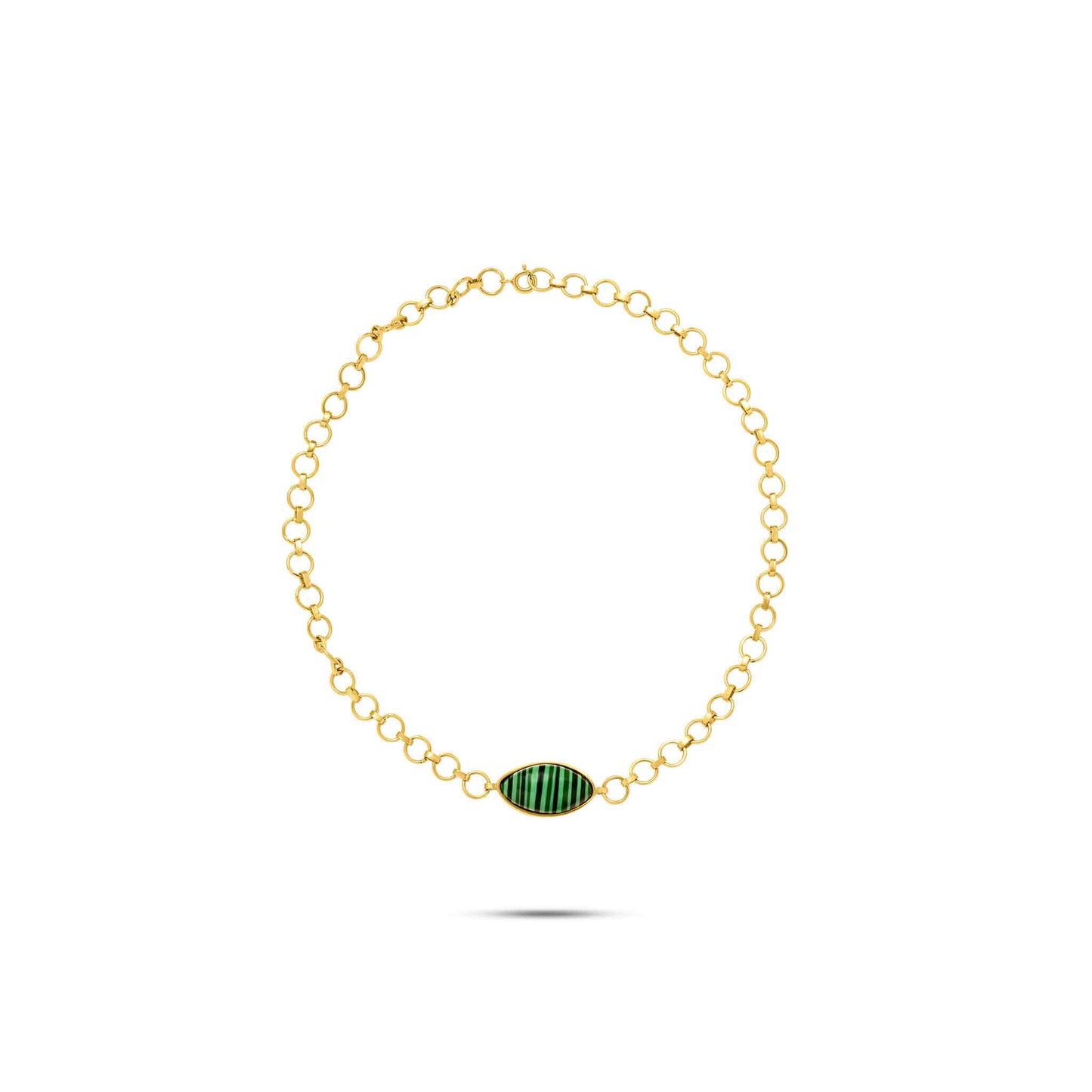 Pietre Collection 18K Gold & Malachite Choker - Nado's Jewellery